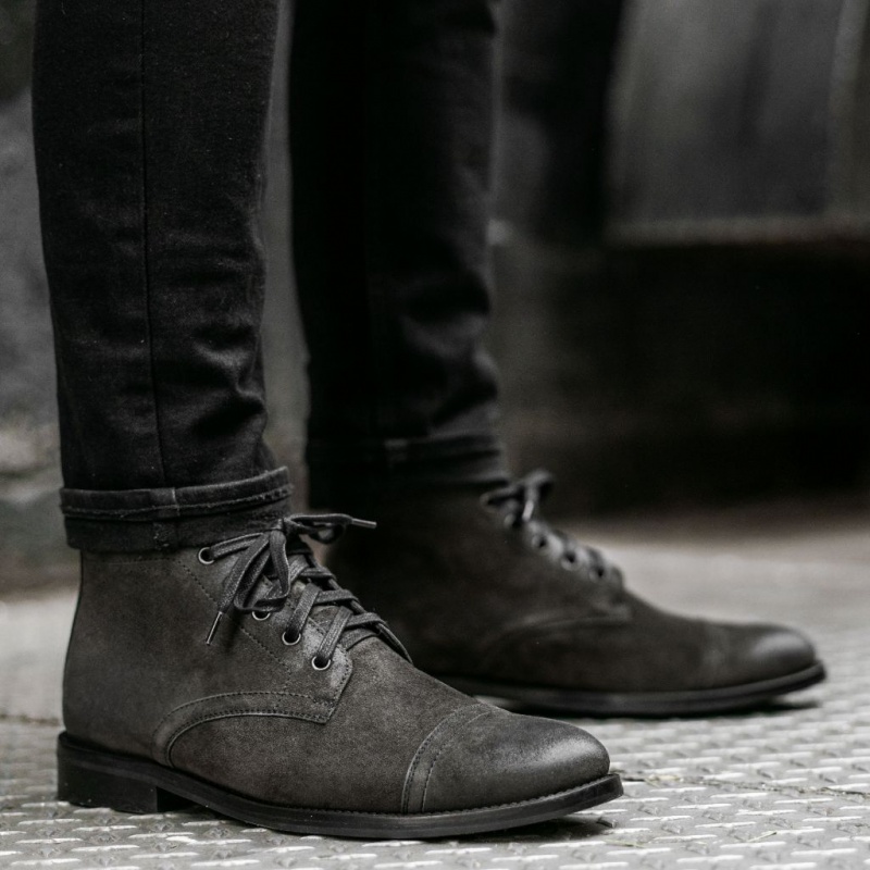 Thursday Boots Cadet Schnürstiefel Herren Dunkelgrau | Österreich-92876ZGEM