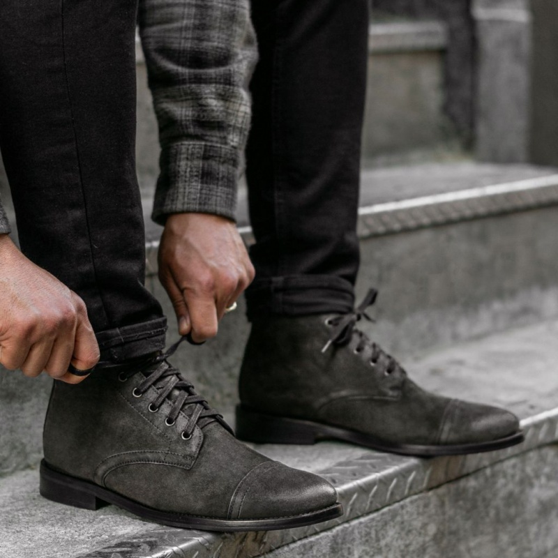 Thursday Boots Cadet Schnürstiefel Herren Dunkelgrau | Österreich-92876ZGEM