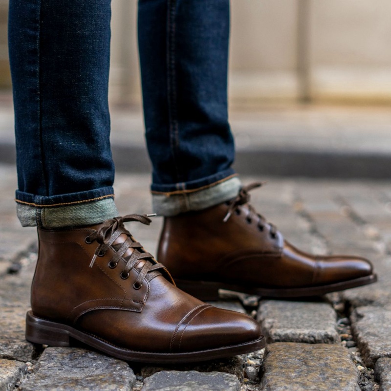 Thursday Boots Cadet Schnürstiefel Herren Dunkelbraun | Österreich-43502LUGP