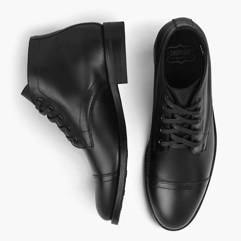 Thursday Boots Cadet Schnürstiefel Herren Schwarz | Österreich-76902LKAO