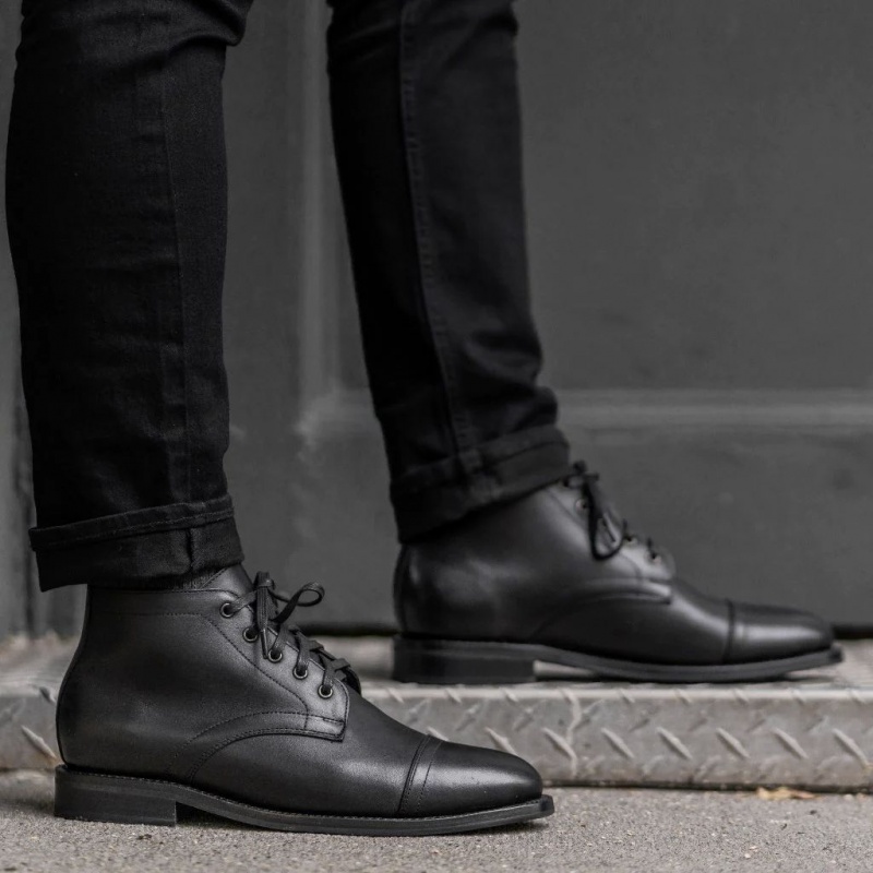 Thursday Boots Cadet Schnürstiefel Herren Schwarz | Österreich-76902LKAO