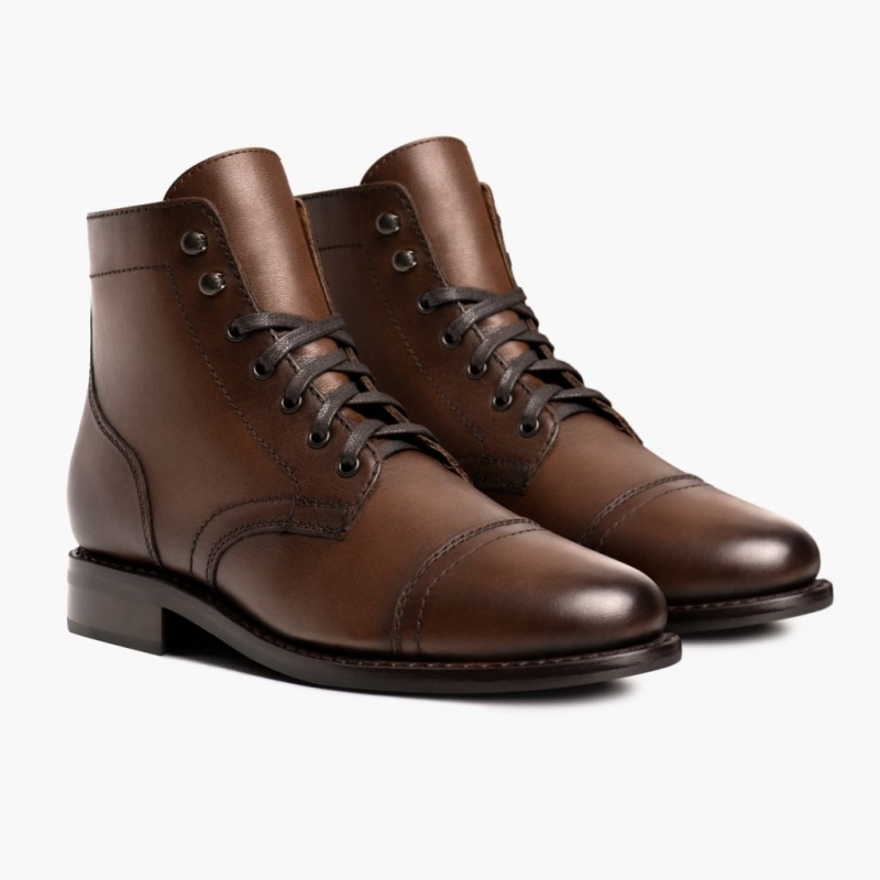 Thursday Boots Captain Schnürstiefel Damen Dunkelbraun | Österreich-05432ATBQ