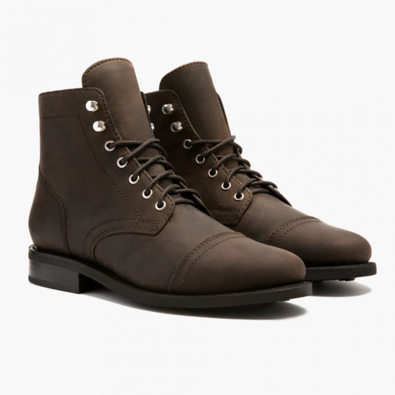 Thursday Boots Captain Schnürstiefel Damen Dunkelbraun | Österreich-90251WKQI