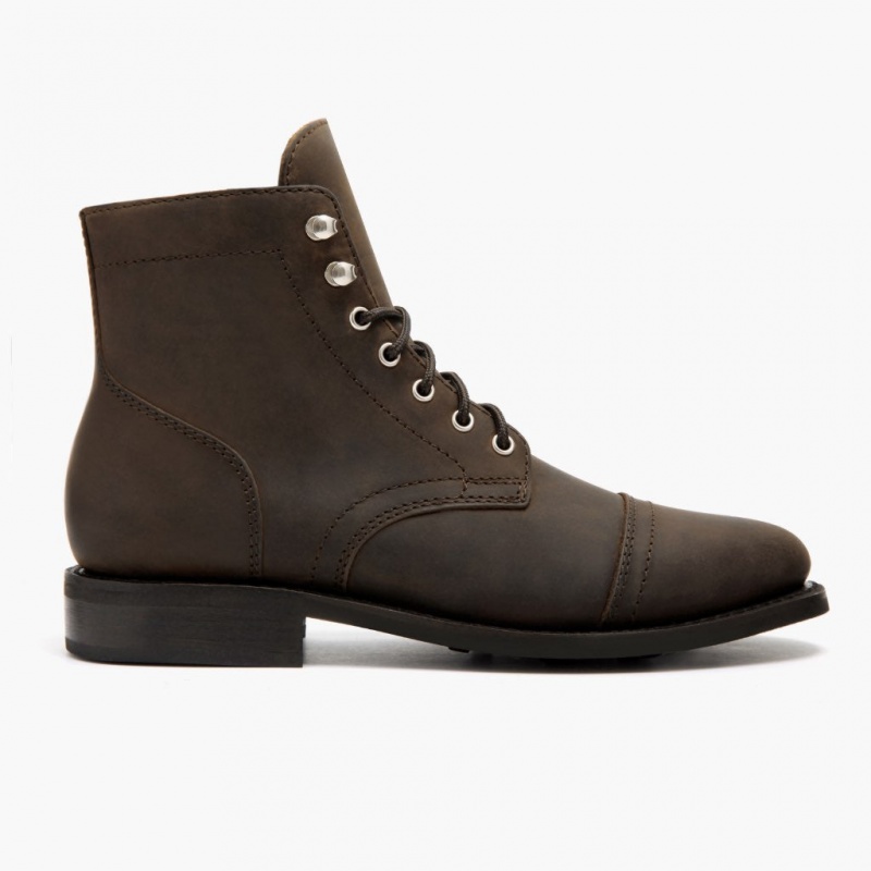 Thursday Boots Captain Schnürstiefel Damen Dunkelbraun | Österreich-90251WKQI