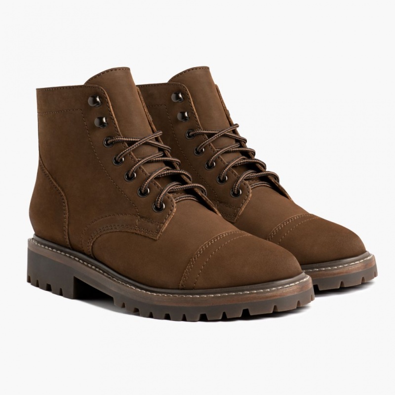 Thursday Boots Captain Schnürstiefel Damen Dunkelbraun | Österreich-23084CWHB