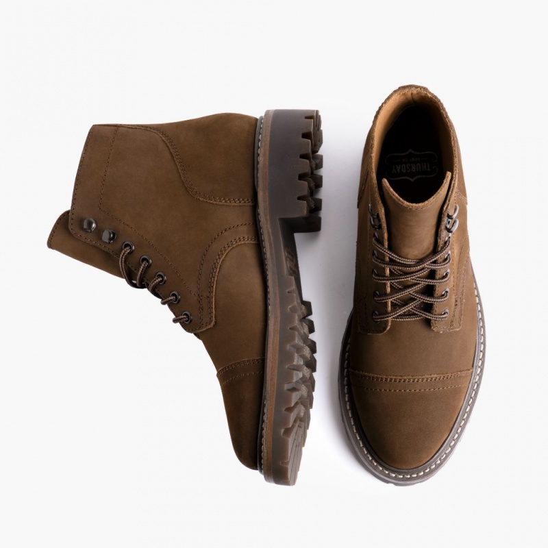 Thursday Boots Captain Schnürstiefel Damen Dunkelbraun | Österreich-23084CWHB