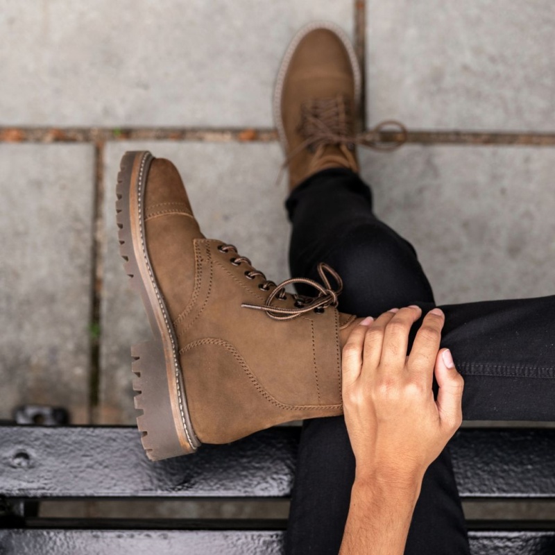 Thursday Boots Captain Schnürstiefel Damen Dunkelbraun | Österreich-23084CWHB