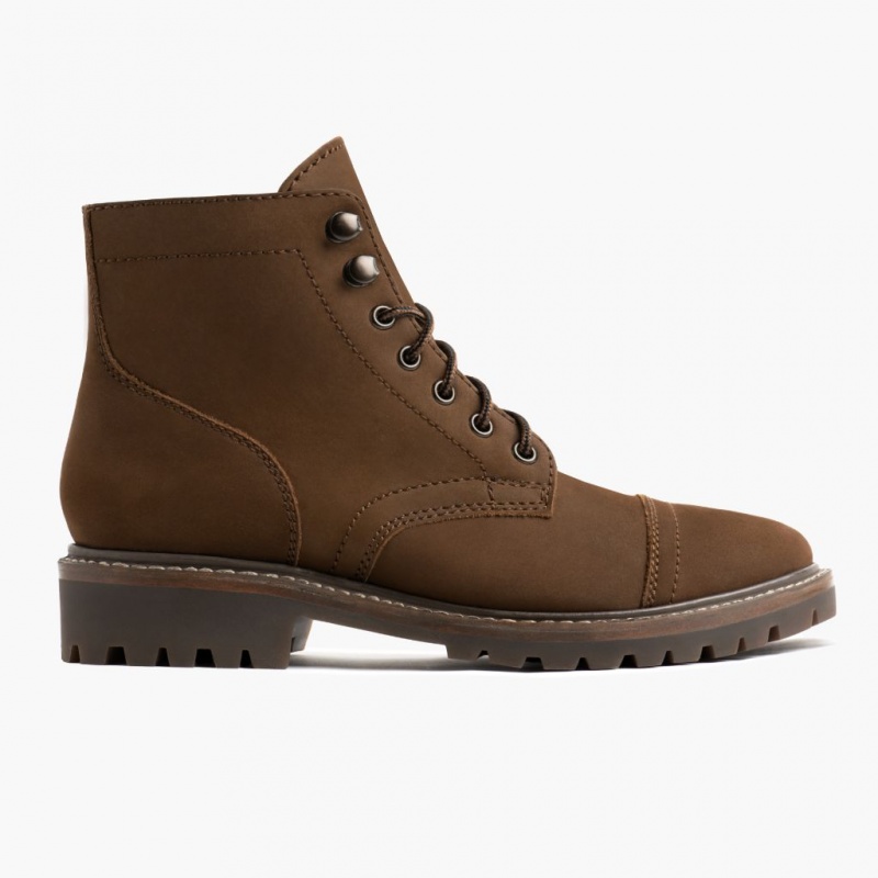 Thursday Boots Captain Schnürstiefel Damen Dunkelbraun | Österreich-23084CWHB