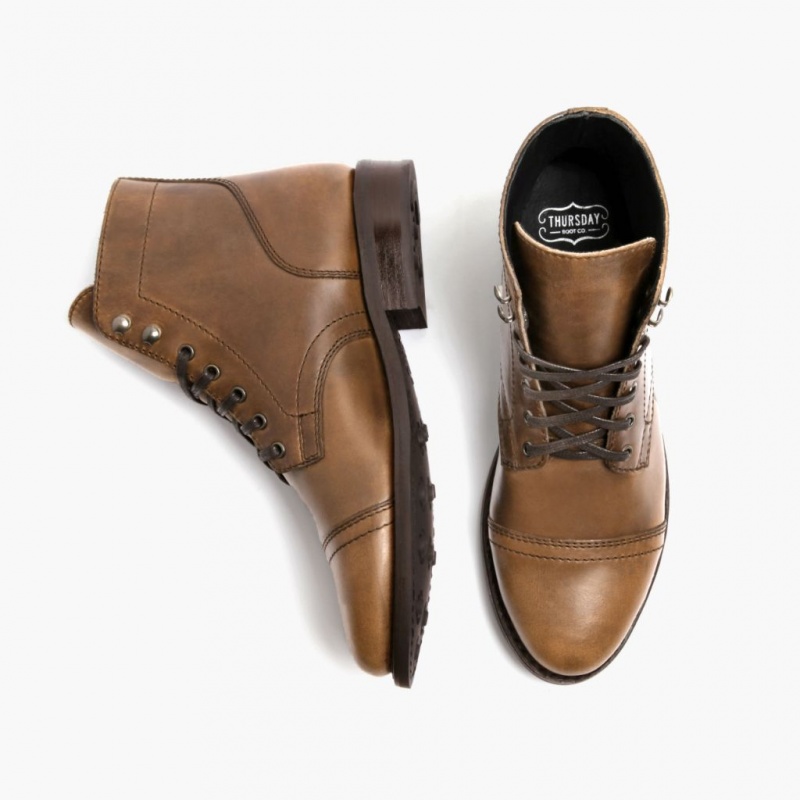 Thursday Boots Captain Schnürstiefel Damen Braun | Österreich-89724UBXM