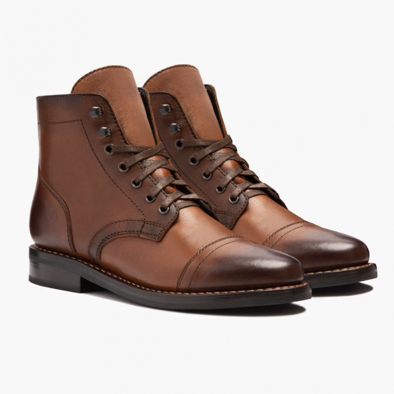 Thursday Boots Captain Schnürstiefel Damen Braun | Österreich-95613ZLMN