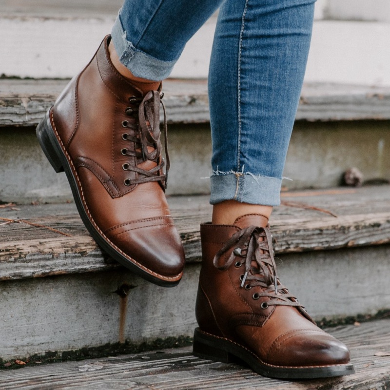 Thursday Boots Captain Schnürstiefel Damen Braun | Österreich-95613ZLMN