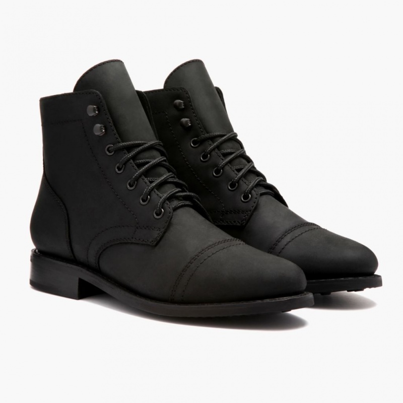 Thursday Boots Captain Schnürstiefel Damen Schwarz | Österreich-45160HLKT