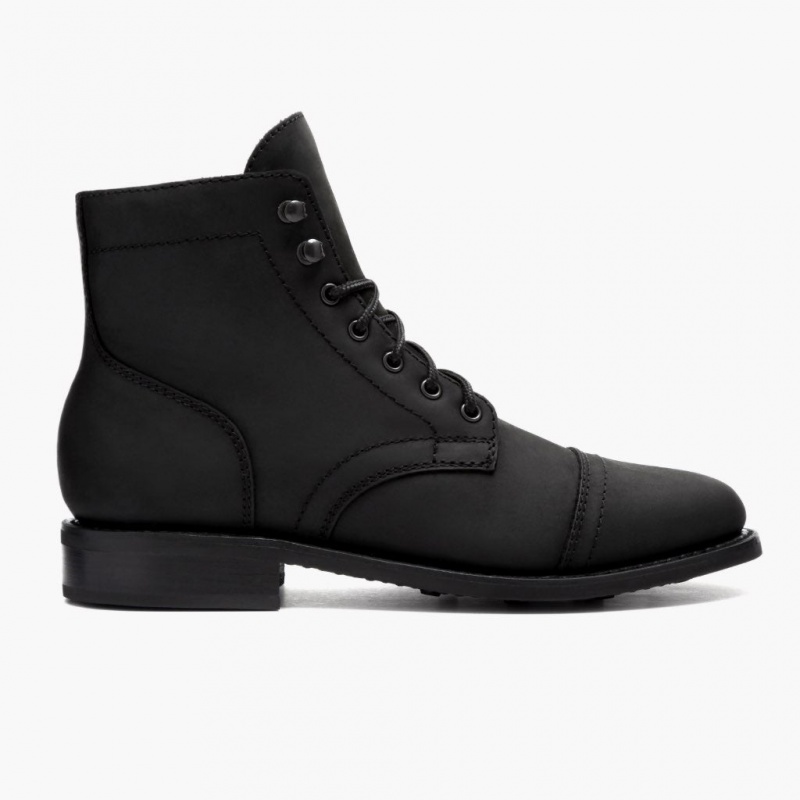 Thursday Boots Captain Schnürstiefel Damen Schwarz | Österreich-45160HLKT