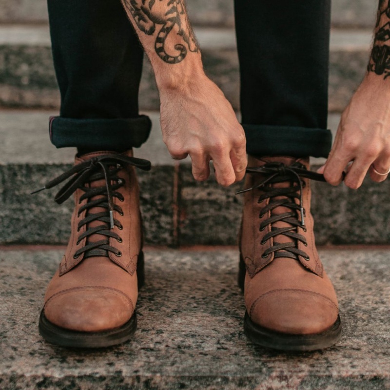 Thursday Boots Captain Schnürstiefel Herren Braun | Österreich-82741QRME