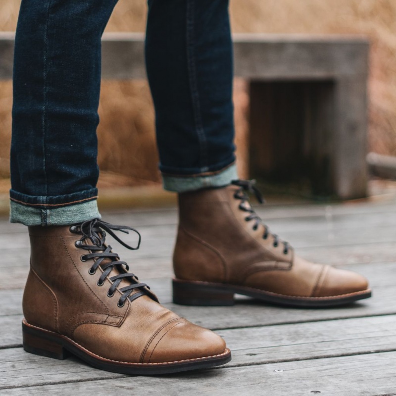 Thursday Boots Captain Schnürstiefel Herren Braun | Österreich-32541JDNS