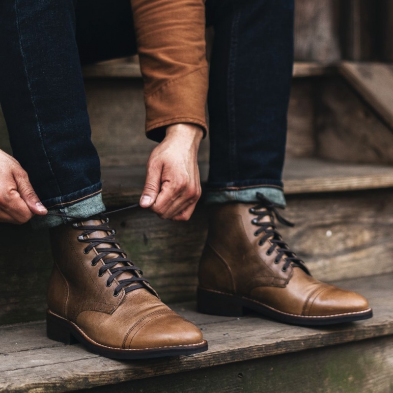 Thursday Boots Captain Schnürstiefel Herren Braun | Österreich-32541JDNS