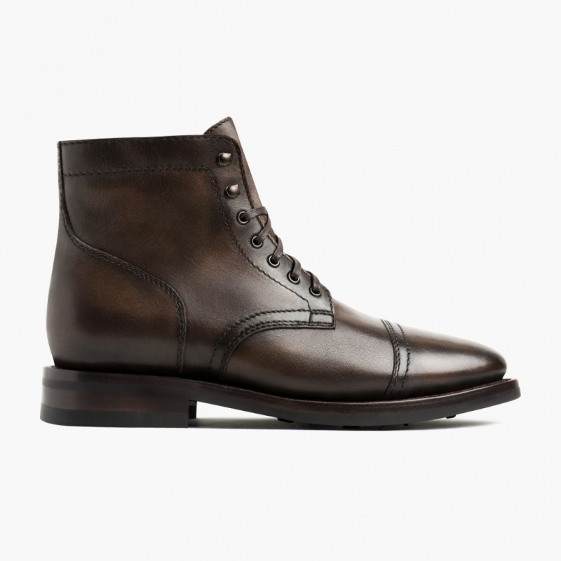 Thursday Boots Captain Schnürstiefel Herren Dunkelbraun | Österreich-56892NQUX