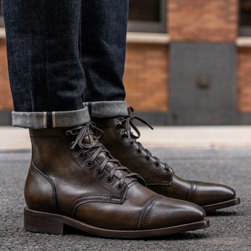Thursday Boots Captain Schnürstiefel Herren Dunkelbraun | Österreich-56892NQUX