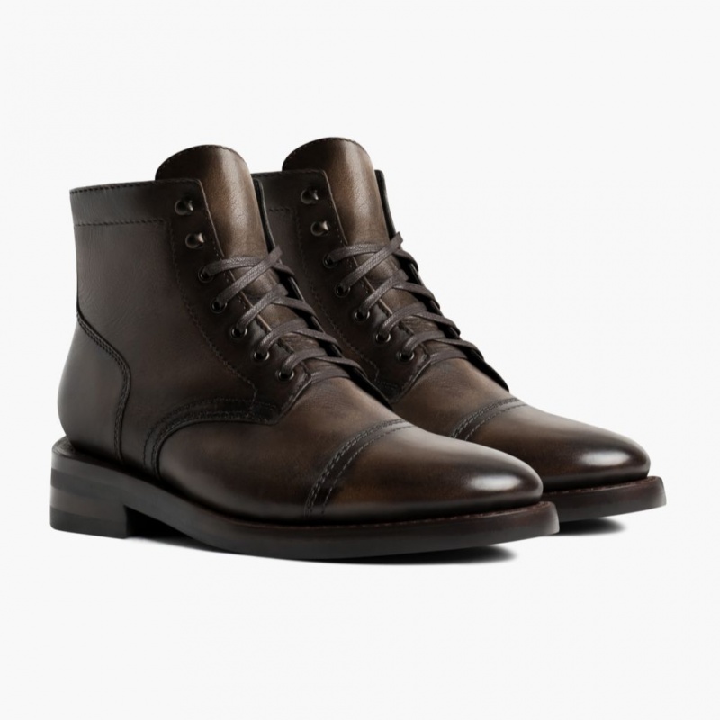 Thursday Boots Captain Schnürstiefel Herren Dunkelbraun | Österreich-56892NQUX