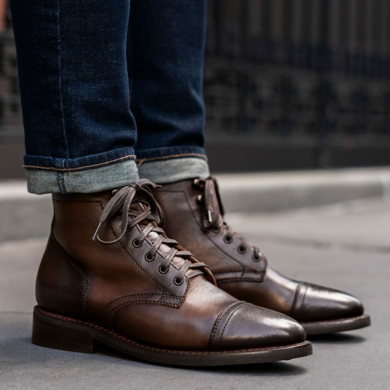 Thursday Boots Captain Schnürstiefel Herren Braun | Österreich-08237HKRY