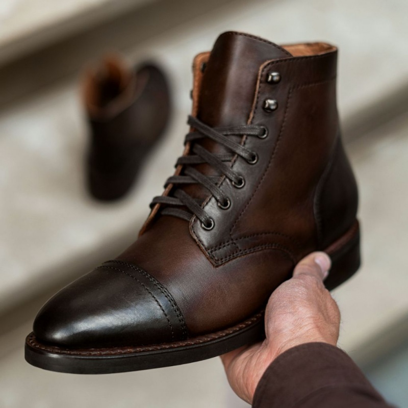 Thursday Boots Captain Schnürstiefel Herren Braun | Österreich-08237HKRY