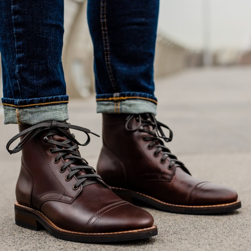 Thursday Boots Captain Schnürstiefel Herren Braun | Österreich-35079QRJG