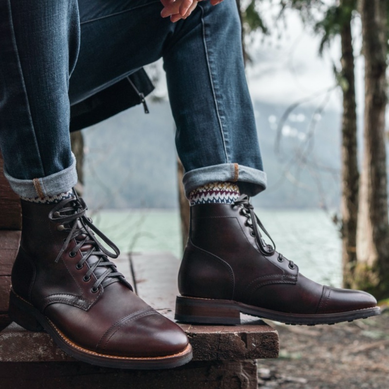Thursday Boots Captain Schnürstiefel Herren Braun | Österreich-35079QRJG