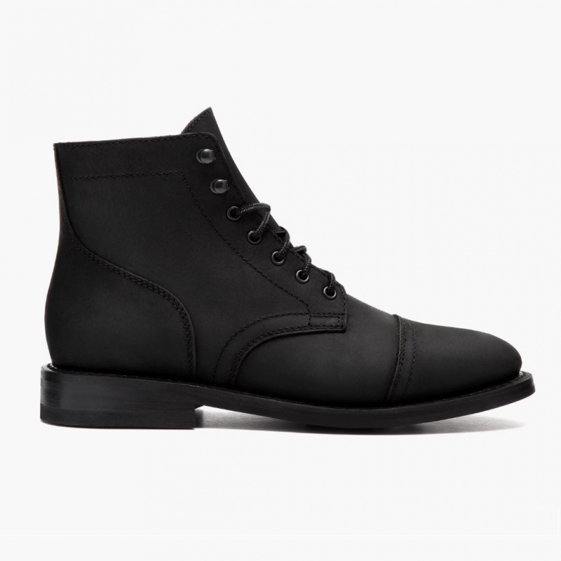 Thursday Boots Captain Schnürstiefel Herren Schwarz | Österreich-91384CFHA