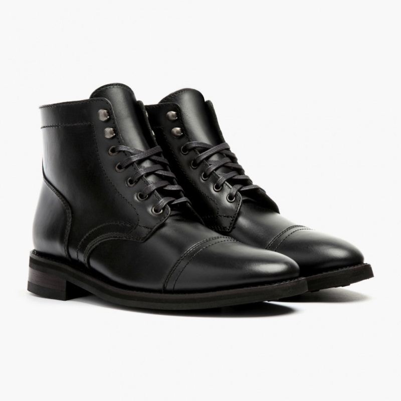 Thursday Boots Captain Schnürstiefel Herren Schwarz | Österreich-85923OQKG
