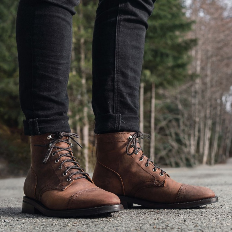 Thursday Boots Captain Schnürstiefel Herren Braun | Österreich-29641OUVZ