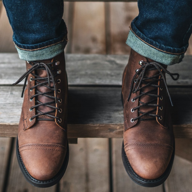 Thursday Boots Captain Schnürstiefel Herren Braun | Österreich-29641OUVZ