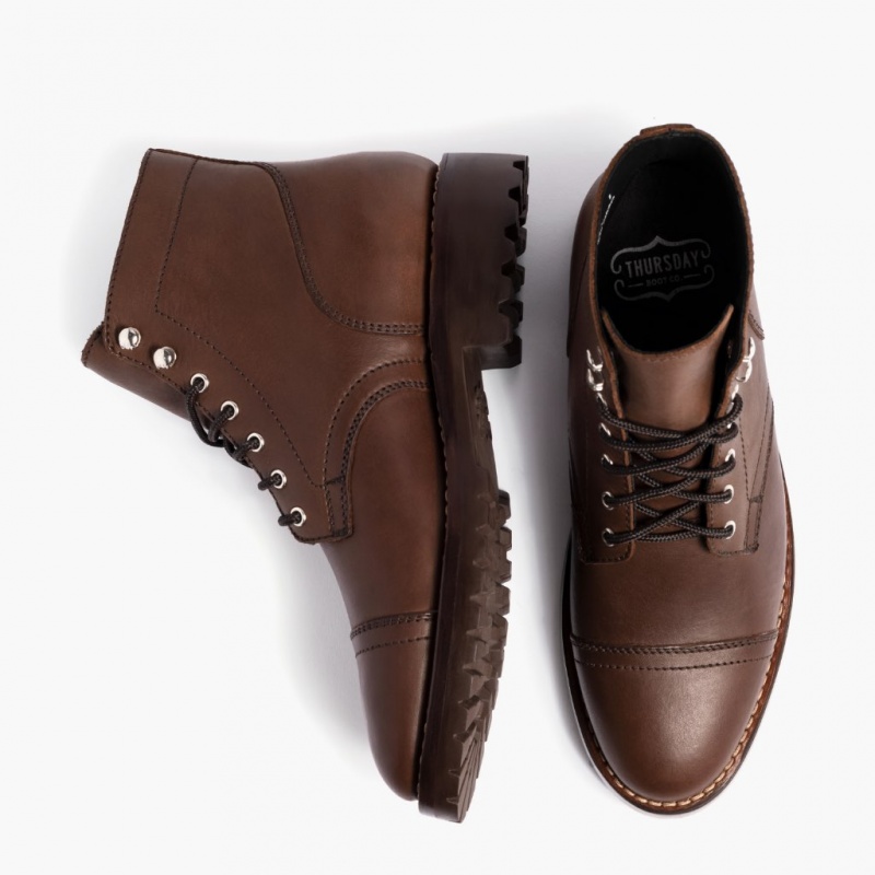 Thursday Boots Captain StormKing® Schnürstiefel Herren Braun | Österreich-03126GSVM