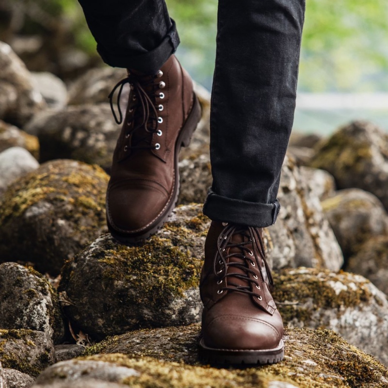 Thursday Boots Captain StormKing® Schnürstiefel Herren Braun | Österreich-03126GSVM