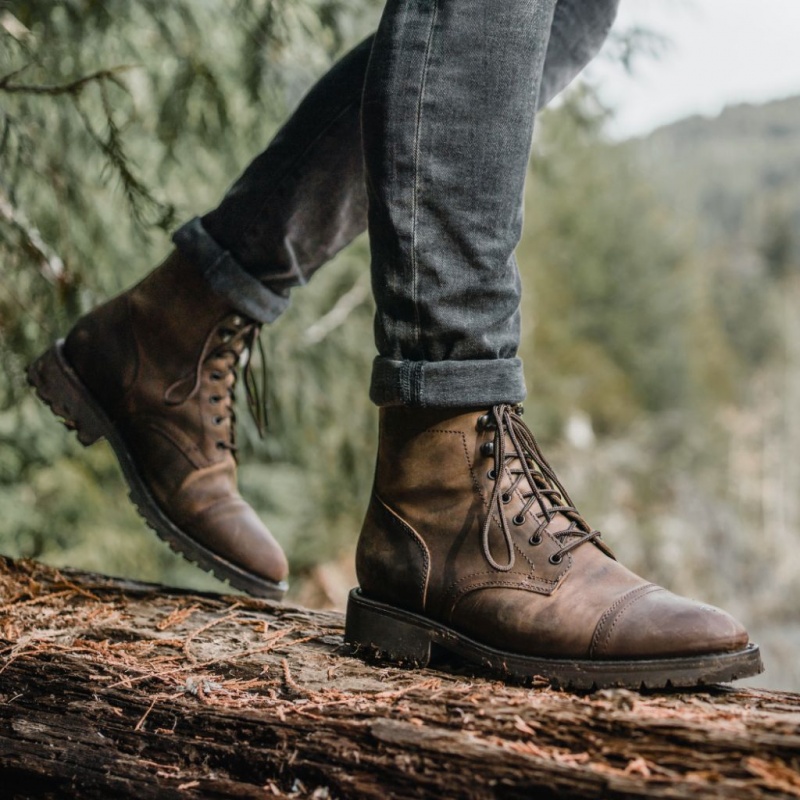 Thursday Boots Captain StormKing® Schnürstiefel Herren Braun | Österreich-45293GABU