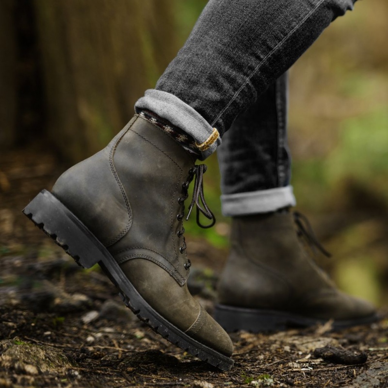 Thursday Boots Captain StormKing® Schnürstiefel Herren Dunkelolivgrün | Österreich-34052RVGB