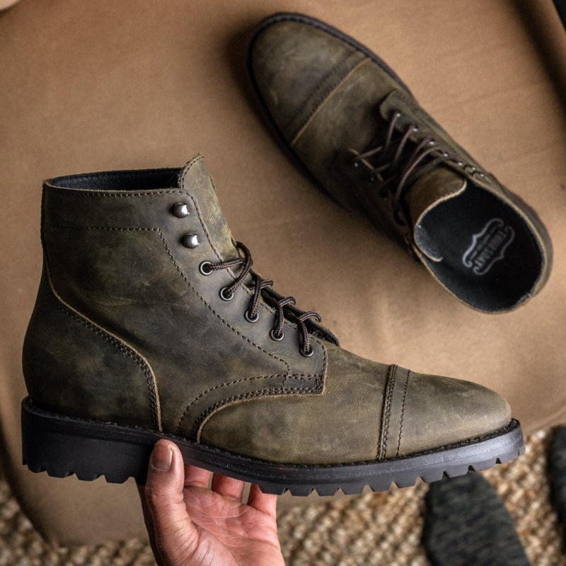 Thursday Boots Captain StormKing® Schnürstiefel Herren Dunkelolivgrün | Österreich-34052RVGB