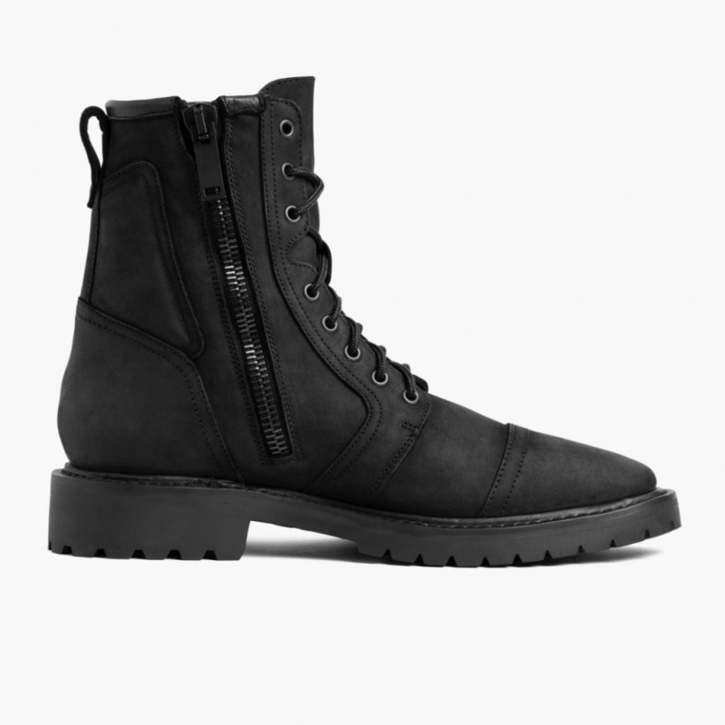 Thursday Boots Casa Moto Zip Schnürstiefel Herren Schwarz | Österreich-04379EKMZ