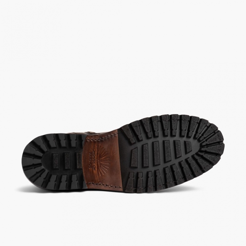 Thursday Boots Casa Moto Zip Schnürstiefel Herren Dunkelbraun | Österreich-91602SFIL