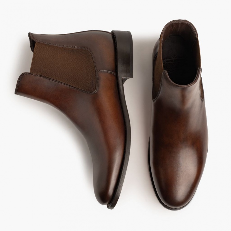 Thursday Boots Cavalier Chelsea Stiefel Herren Dunkelbraun | Österreich-91786ZKJQ