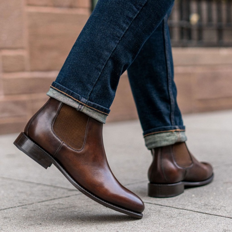 Thursday Boots Cavalier Chelsea Stiefel Herren Dunkelbraun | Österreich-91786ZKJQ