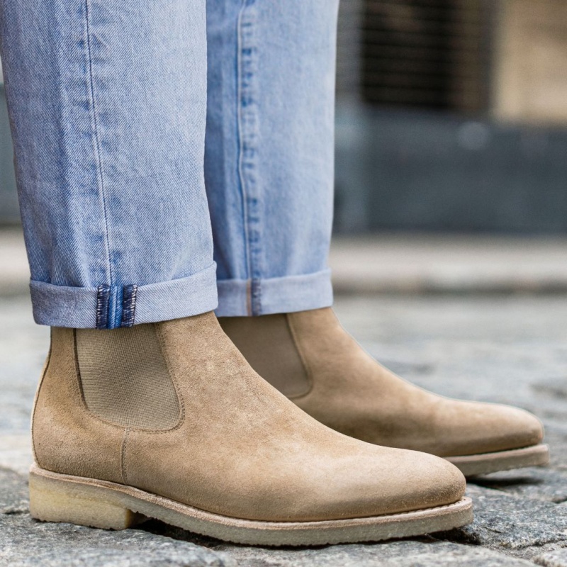 Thursday Boots Cavalier Chelsea Stiefel Herren Beige | Österreich-91738SPNT