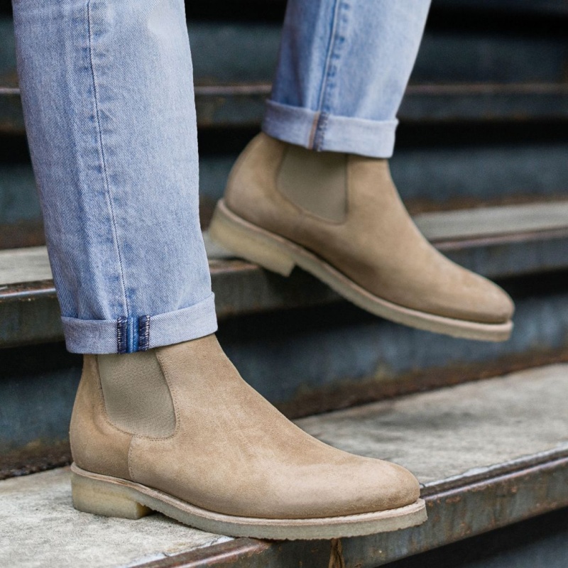 Thursday Boots Cavalier Chelsea Stiefel Herren Beige | Österreich-91738SPNT