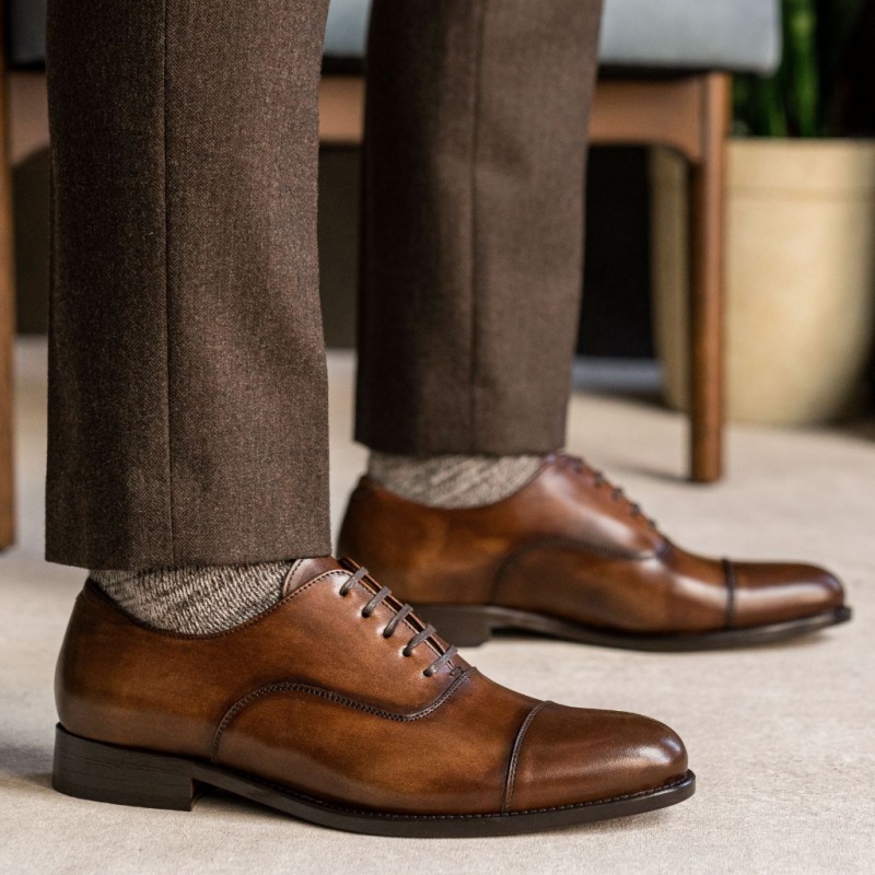 Thursday Boots Chairman Lederschuhe Herren Dunkelbraun | Österreich-74568RJZN