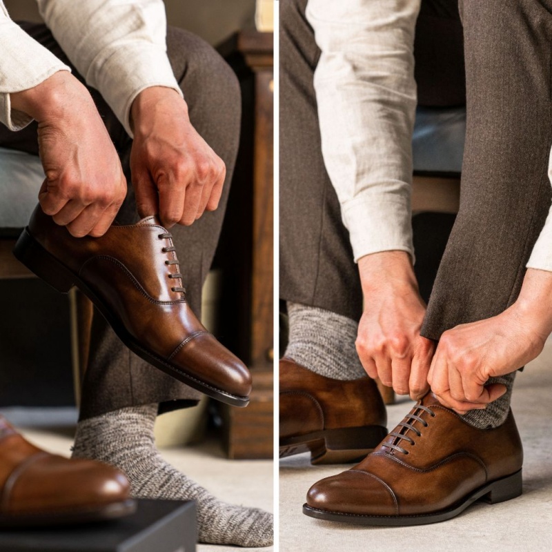 Thursday Boots Chairman Lederschuhe Herren Dunkelbraun | Österreich-74568RJZN