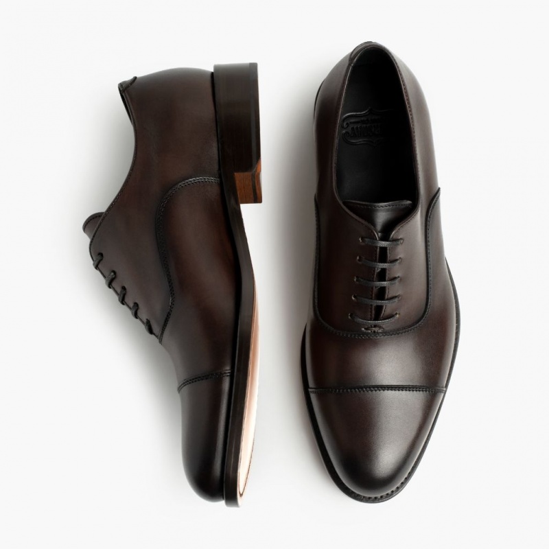 Thursday Boots Chairman Lederschuhe Herren Schokolade | Österreich-31975ZGUX