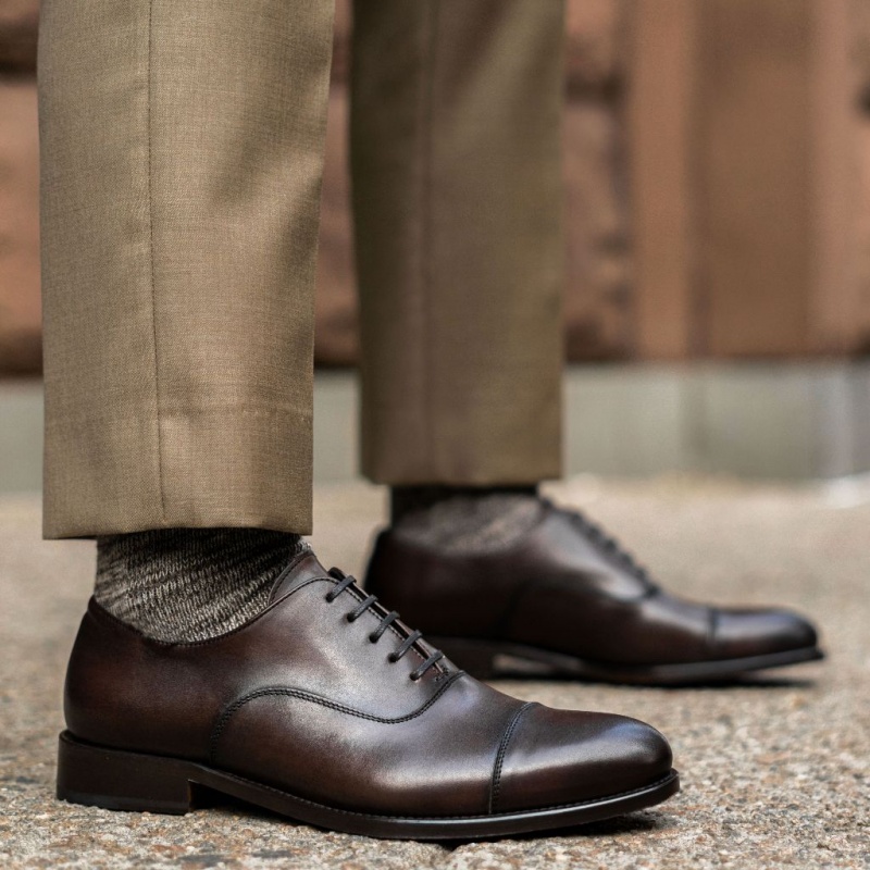 Thursday Boots Chairman Lederschuhe Herren Schokolade | Österreich-31975ZGUX
