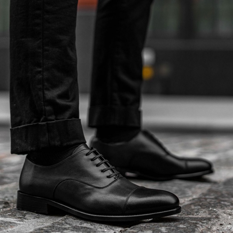 Thursday Boots Chairman Lederschuhe Herren Schwarz | Österreich-32561WAVZ