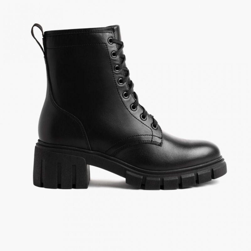 Thursday Boots Coda High Heel Zip Schnürstiefel Damen Schwarz | Österreich-19327OSYP