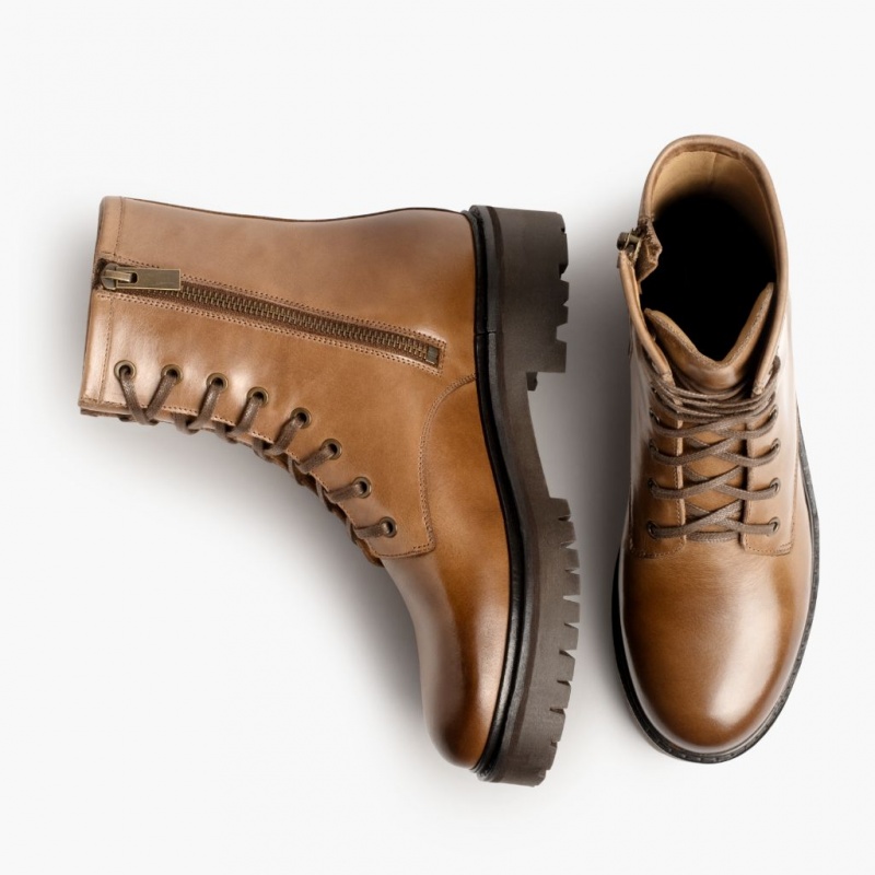 Thursday Boots Combat Schnürstiefel Damen Braun | Österreich-75392OHYX