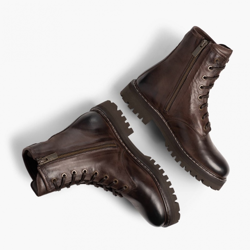 Thursday Boots Combat Schnürstiefel Damen Dunkelbraun | Österreich-81490HQSE